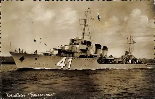 Ak Marine de Guerre Francaise, Le Torpilleur Bourrasque, französisches Kriegsschiff