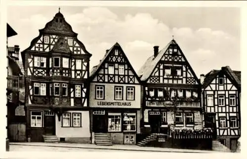 Ak Idstein im Taunus, Alte Häuser am Rathausplatz, Lebensmittelhaus