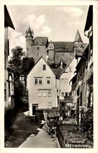 Ak Herborn in Hessen, Teilansicht, Blick zum Schloss