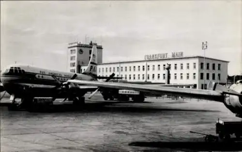 Ak Frankfurt am Main, Flughafen, Flugzeug Pan American World Airways