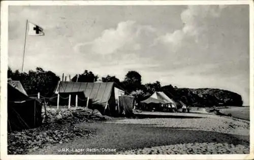 Ak Rettin Neustadt in Holstein, JRK-Lager, Am Strand