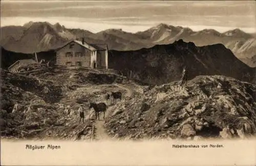 Ak Oberstdorf im Oberallgäu, Edmund Probst Haus, Nebelhornhaus, Blick von Norden