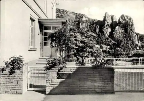 Ak Bad Münster am Stein Ebernburg, evangelisches Erholungsheim Haus Berlin, Eingang