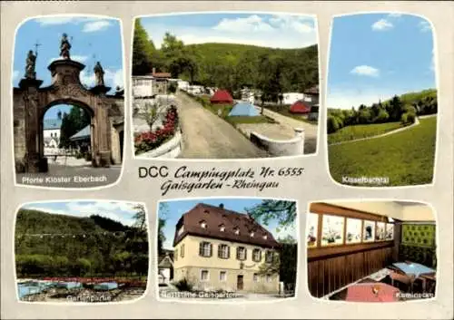 Ak Gaisgarten Eltville am Rhein Hessen, DCC Campingplatz 6555, Pforte Kloster Eberbach, Gaststätte