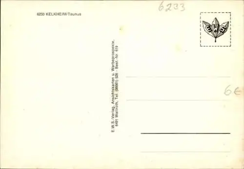 Ak Kelkheim im Taunus, Wappen, Münster, altes Rathaus, Bahnhof, Frankfurter Straße