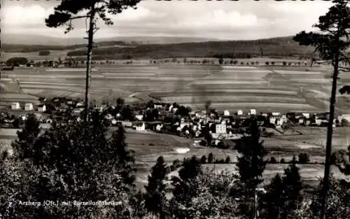 Ak Arzberg in Oberfranken, Porzellanfabriken, Panorama