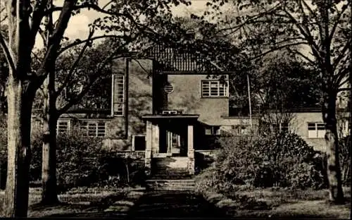 Ak Heilbad Heiligenstadt Eichsfeld Thüringen, Durchblick zum Kneippbad, Eingang