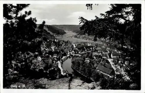 Ak Sulz am Neckar in Baden Württemberg, Blick auf Ortschaft und Umgebung