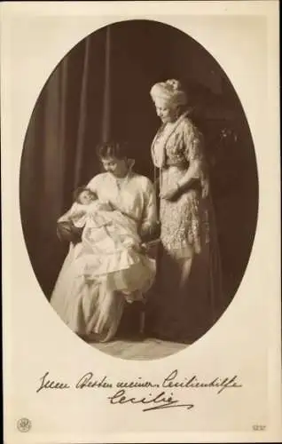 Ak Kronprinzessin Cecilie von Preußen, Kaiserin Auguste Viktoria, Prinzessin Alexandrine