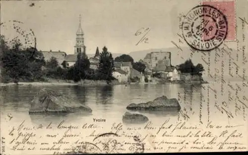 Ak Yvoire Haute Savoie, Teilansicht