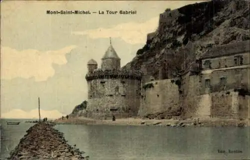 Ak Le Mont Saint Michel Manche, La Tour Gabriel