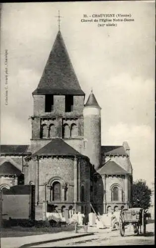 Ak Chauvigny Vienne, Leiter der Kirche Notre Dame