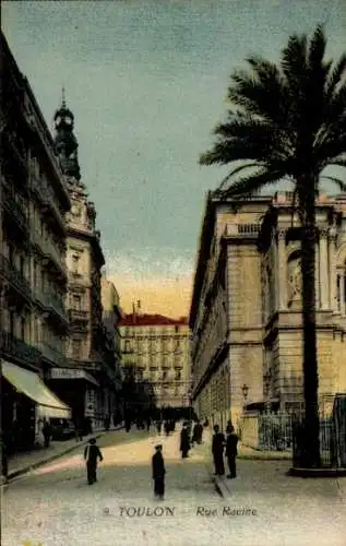 Ak Toulon Var, Rue Racine