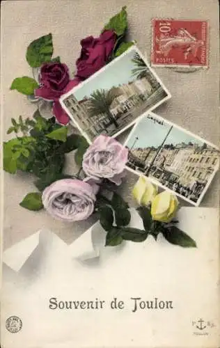 Passepartout Ak Toulon Var, Straßenpartie, Quai, Rosen