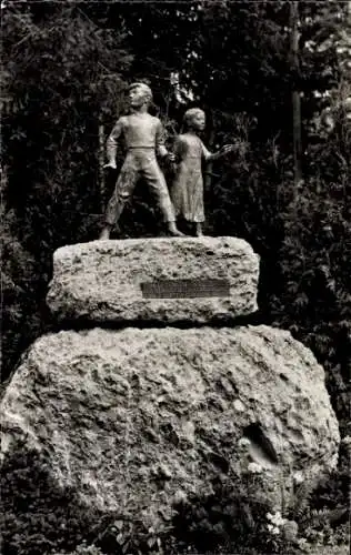 Ak Goldau Arth Kanton Schwyz, Bergsturz Denkmal
