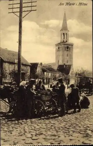 Ak Jelgava Mitau Lettland, Markt, Händler