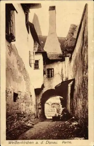 Ak Weißenkirchen an der Donau Wachau Niederösterreich, Blick in die Gasse