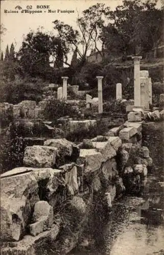 Ak Bone Algerien, Ruinen, Mauer