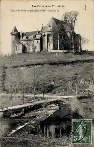 Ak Saint Angel Correze, Kirche