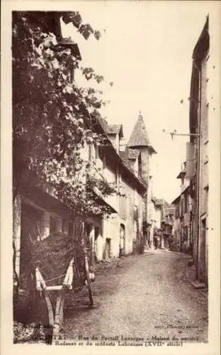 Ak Argentat Correze, Blick in die Straße