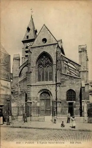 Ak Paris V, Kirche Saint Medard