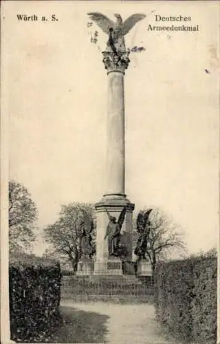 Ak Wœrth sur Sauer Woerth Wörth an der Sauer Elsass Bas Rhin, Deutsches Armeedenkmal
