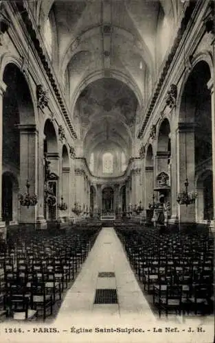 Ak Paris VI, Saint Sulpice Kirche, Inneres