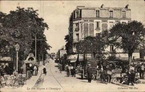 Ak Champigny-Marne, La Rue à Mignon