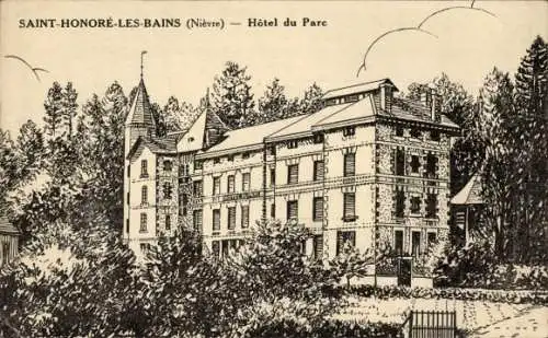 Ak Saint Honoré les Bains Nièvre, Hôtel du Parc