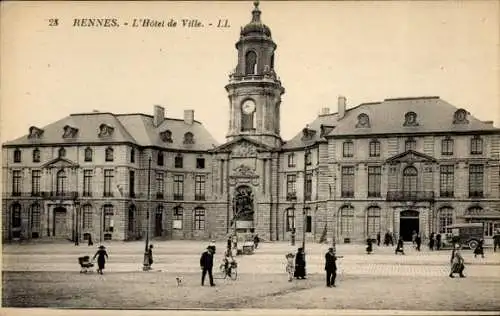 Ak Rennes Ille et Vilaine, Rathaus