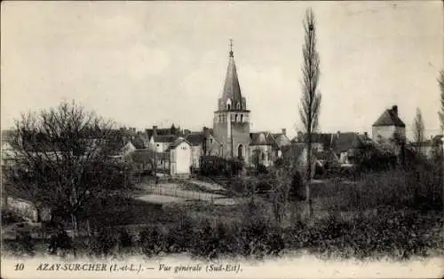 Ak Azay Indre et Loire, Gesamtansicht