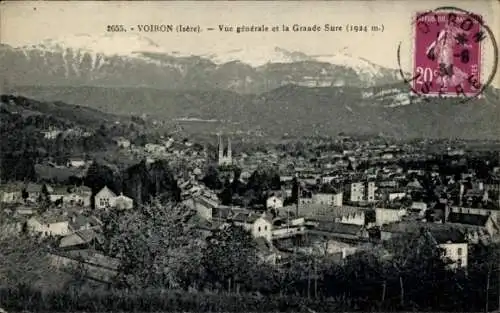 Ak Voiron Isère, Gesamtansicht und die Grande Sure