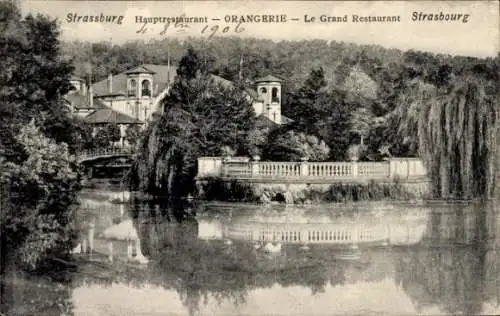 Ak Strasbourg Straßburg Elsass Bas Rhin, Orangerie, Hauptrestaurant