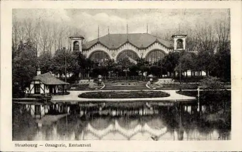 Ak Strasbourg Straßburg Elsass Bas Rhin, Orangerie, Restaurant