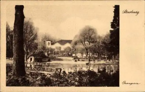 Ak Strasbourg Straßburg Elsass Bas Rhin, Orangerie