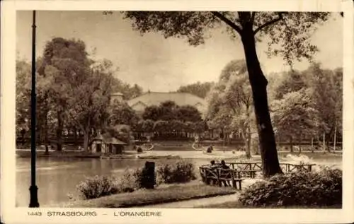 Ak Strasbourg Straßburg Elsass Bas Rhin, Orangerie