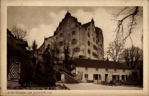 Ak Sittendorf im Wienerwald Niederösterreich, Burg Wildegg, Blick vom Burghof