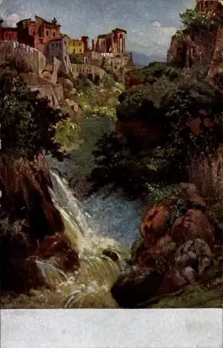 Ak Tivoli Lazio, Sibyllentempel und Wasserfälle