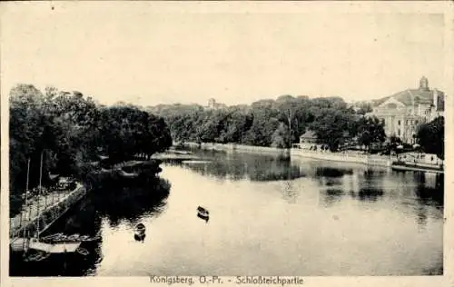 Ak Kaliningrad Königsberg Ostpreußen, Schlossteich