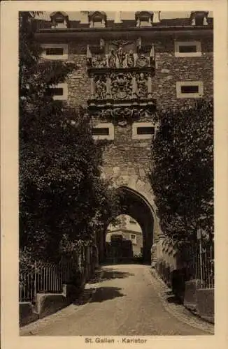 Ak Sankt Gallen Stadt Schweiz, Karlstor