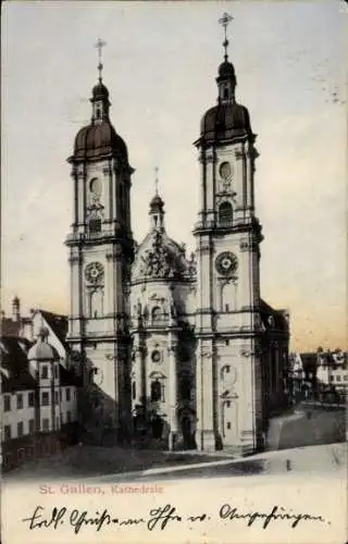 Ak Sankt Gallen Stadt Schweiz, Kathedrale