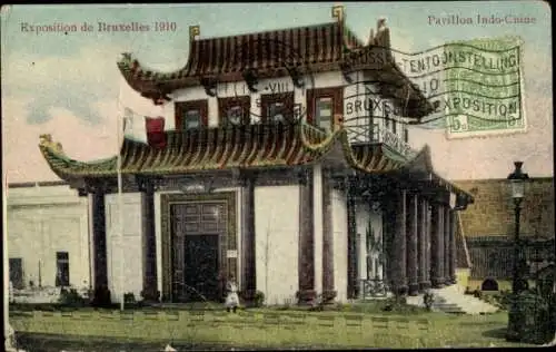 Ak Brüssel, Weltausstellung 1910, Pavillon Indo Chine