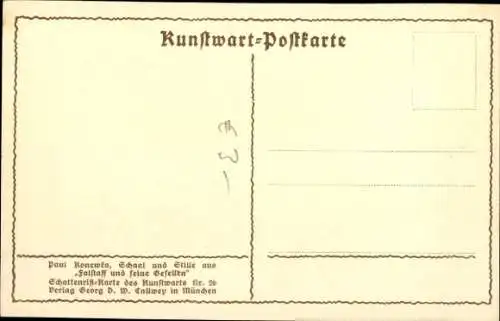 Scherenschnitt Künstler Ak Konewka, P., Schaal und Stille