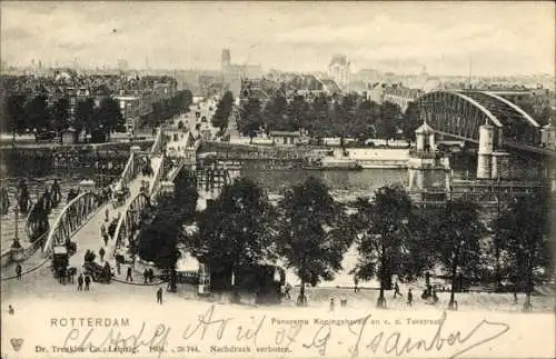 Ak Rotterdam Südholland Niederlande, Panorama Koningshaven en van der Takstraat