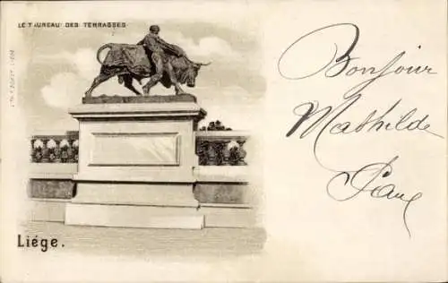 Ak Lüttich Lüttich Wallonien, Der Stier der Terrassen