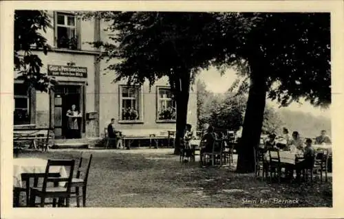 Ak Stein Gefrees im Fichtelgebirge Oberfranken, Gast- und Pensionshaus zum herrlichen Blick