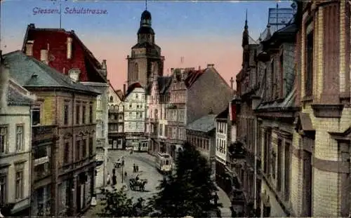 Ak Gießen an der Lahn Hessen, Schulstraße