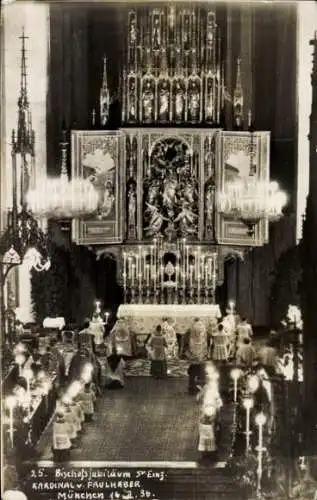 Foto Ak München, 25. Bischofsjubiläum Kardinal v. Faulhaber 1936