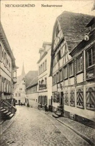 Ak Neckargemünd am Neckar, Neckarstraße