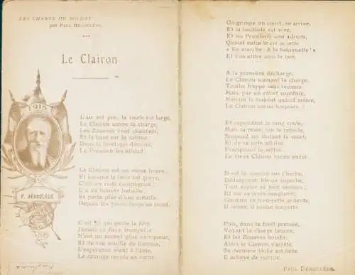 Klapp Lied Ak Le Clairon, les Chants du Soldat, Paul Deroulede